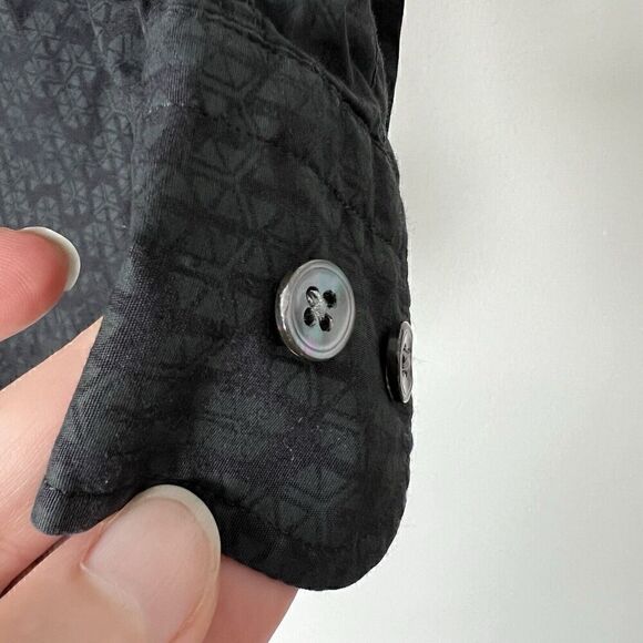 J Lindeberg Men's Dani Slim Fit Shirt Size S Blue Green Geometric Astronomical - Picture 6 of 7